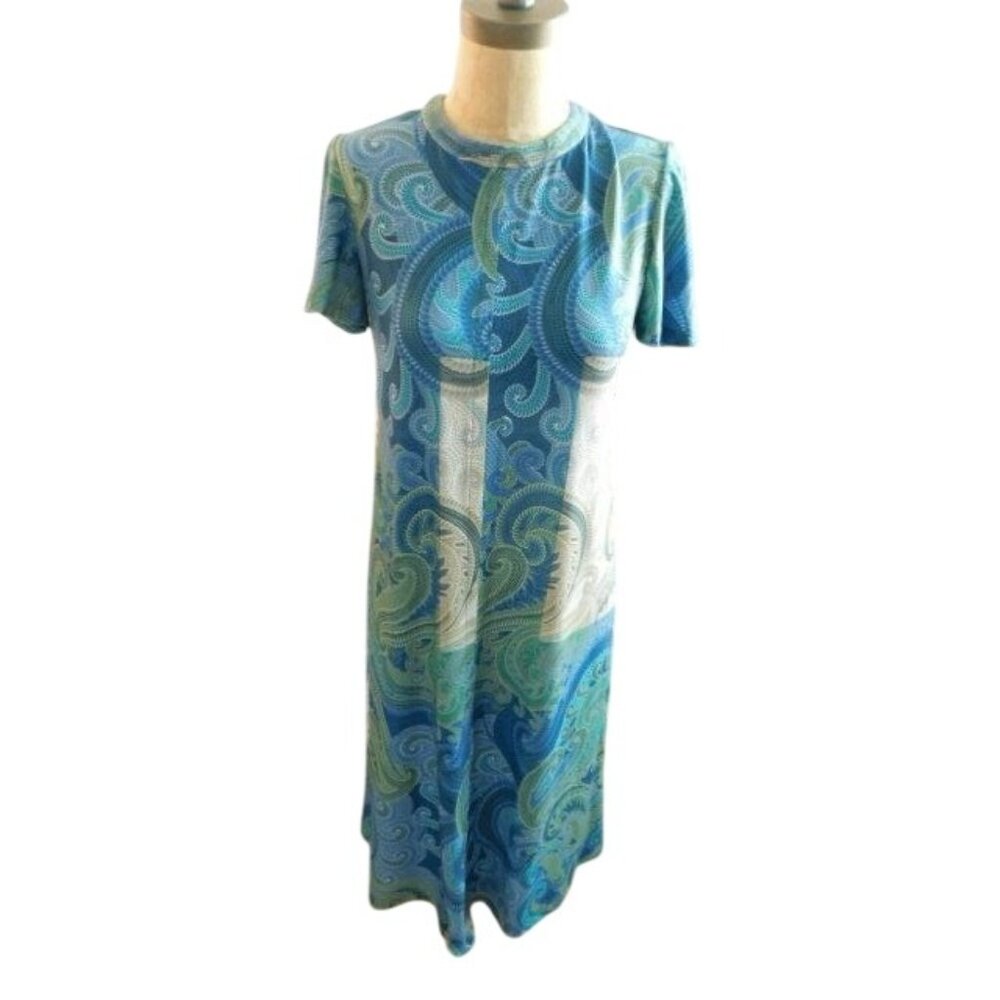 Chico's Size XS (00) STRETCHY Artsy Short Sleeve Dress